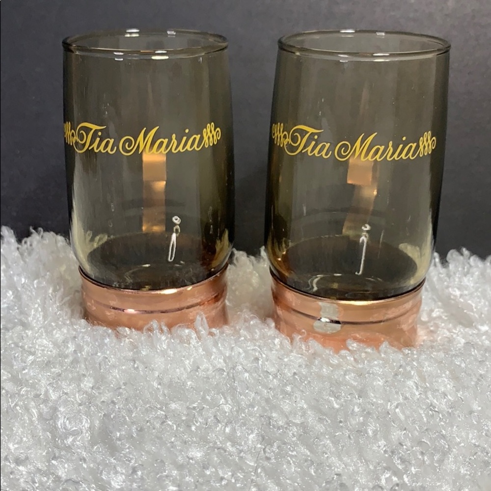 Vintage (2) Tia Maria Expresso cups Copper Finish